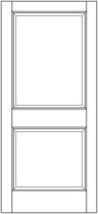 Standard 2 Panel Exterior Solid Wood Door example