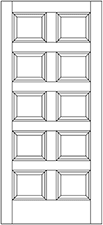 10 Panel Square Exterior Solid Wood Door example