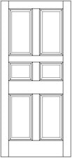 6 Panel Exterior Solid Wood Door – Style 2 example