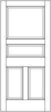 4 Panel Exterior Solid Wood Door – Style 2 example