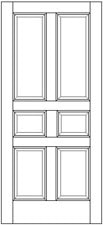 6 Panel Exterior Solid Wood Door – Style 3 example