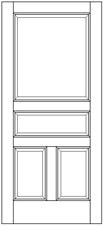 4 Panel Exterior Solid Wood Door – Style 3 example