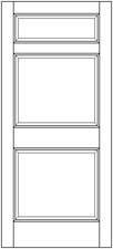 3 Panel Exterior Solid Wood Door – Style 3 example