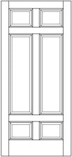 6 Panel Exterior Solid Wood Door – Style 4 example