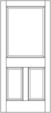 3 Panel Exterior Solid Wood Door – Style 5 example