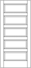 5 Rectangular Panel Exterior Solid Wood Door example