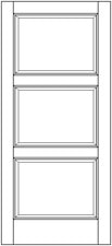 3 Rectangular Panel Exterior Solid Wood Door example