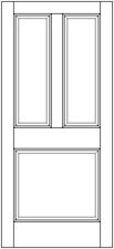 3 Panel Exterior Solid Wood Door – Style 7 example